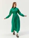 Allerli Poplin Elbise Yeşil - 2