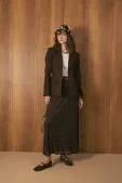 Belden Oturtmalı Premium Blazer Ceket Acı Kahve - 1