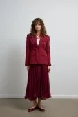 Belden Oturtmalı Premium Blazer Ceket Bordo - 2