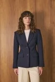Belden Oturtmalı Premium Blazer Ceket Lacivert - 2