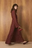 Biyeli Premium Dantel Elbise Bordo - 4