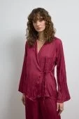 Crush Saten Takım Bordo - 2