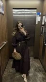 Daisy Vual Elbise Acı Kahve - 1