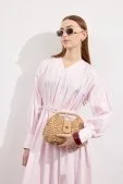 Elenya Hasır Çanta Camel - 3