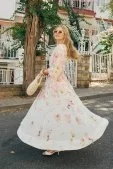 Gardenya Keten Elbise Soft Pembe Soft Pembe