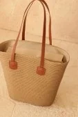 Hasır Tote Çanta Camel - 3