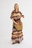 Hasır Tote Çanta Camel Camel