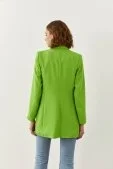 Kruvaze Oversize Blazer ceket Yeşil - 5