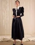 Lady Taşlı Elbise Siyah - 3