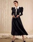 Lady Taşlı Elbise Siyah - 4