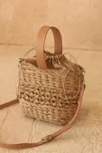 Lumira Hasır Çanta Camel - 1