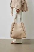 Maxi Shopper Çanta Nude - 6