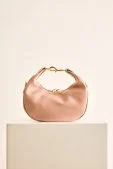 Metal Klipsli Baget Çanta Pembe - 1