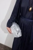Olea Taşlı Çanta Gümüş - 3