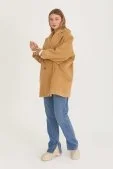 Oversize Kısa Kaşe Kaban Camel - 21