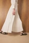 Pilili Poplin Elbise Beyaz - 8
