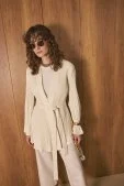Pilili Premium Kimono Ceket Ekru - 4