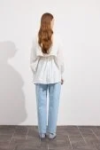 Poplin Trenç Gömlek Beyaz - 5