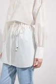 Poplin Trenç Gömlek Beyaz - 8