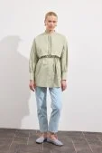 Poplin Trenç Gömlek Çağla Yeşili - 2