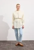 Poplin Trenç Gömlek Soft Sarı - 5