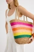 Rainbow Hasır Çanta Mix Mix