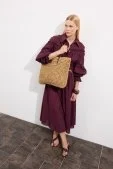 Solea Hasır Çanta Camel - 7