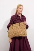 Solea Hasır Çanta Camel - 8
