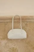 Uzun Saplı Baget Çanta Beyaz Beyaz