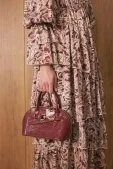 Vintage Baget Çanta Bordo - 4