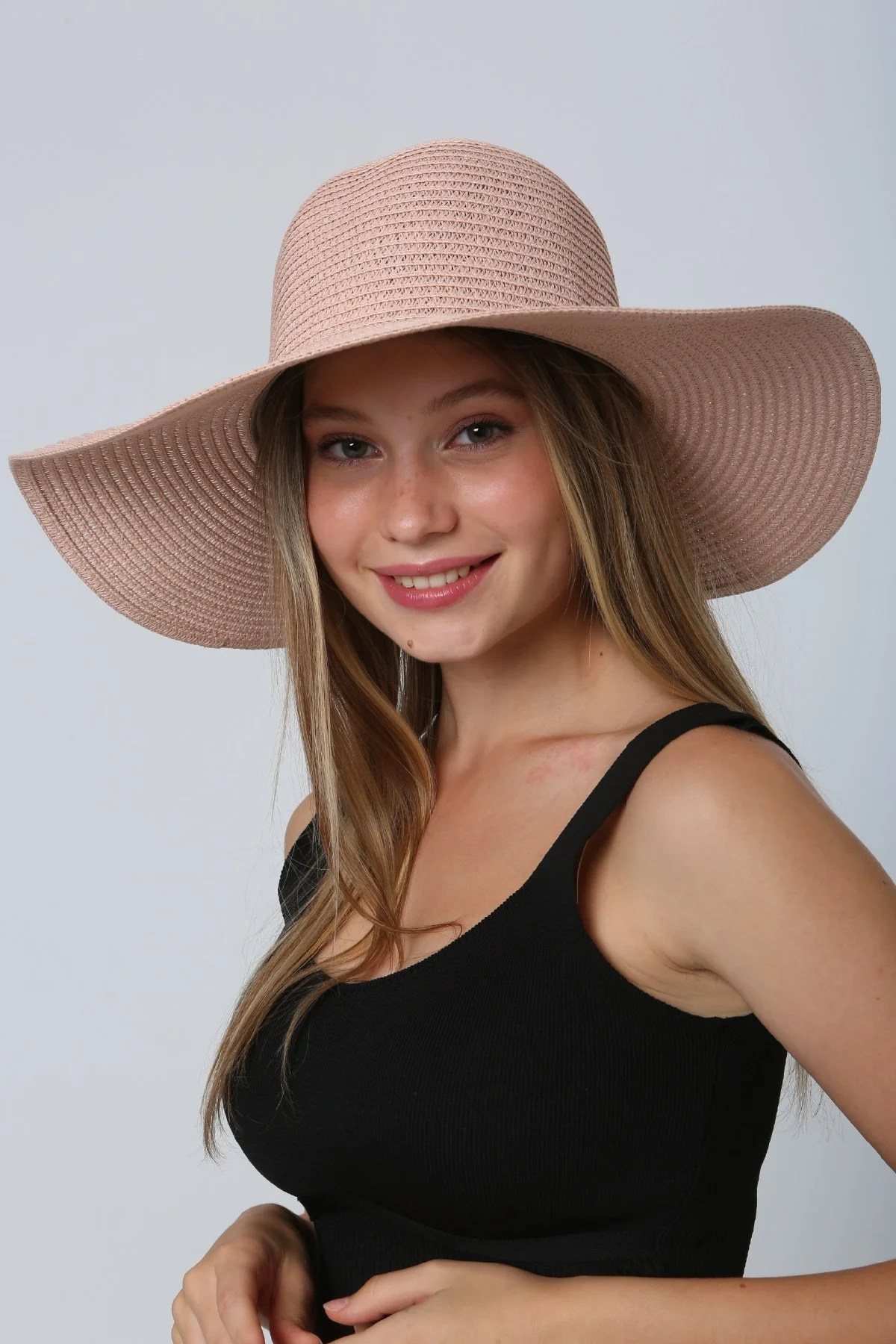 Basic Hasır Şapka Soft Pembe - 1