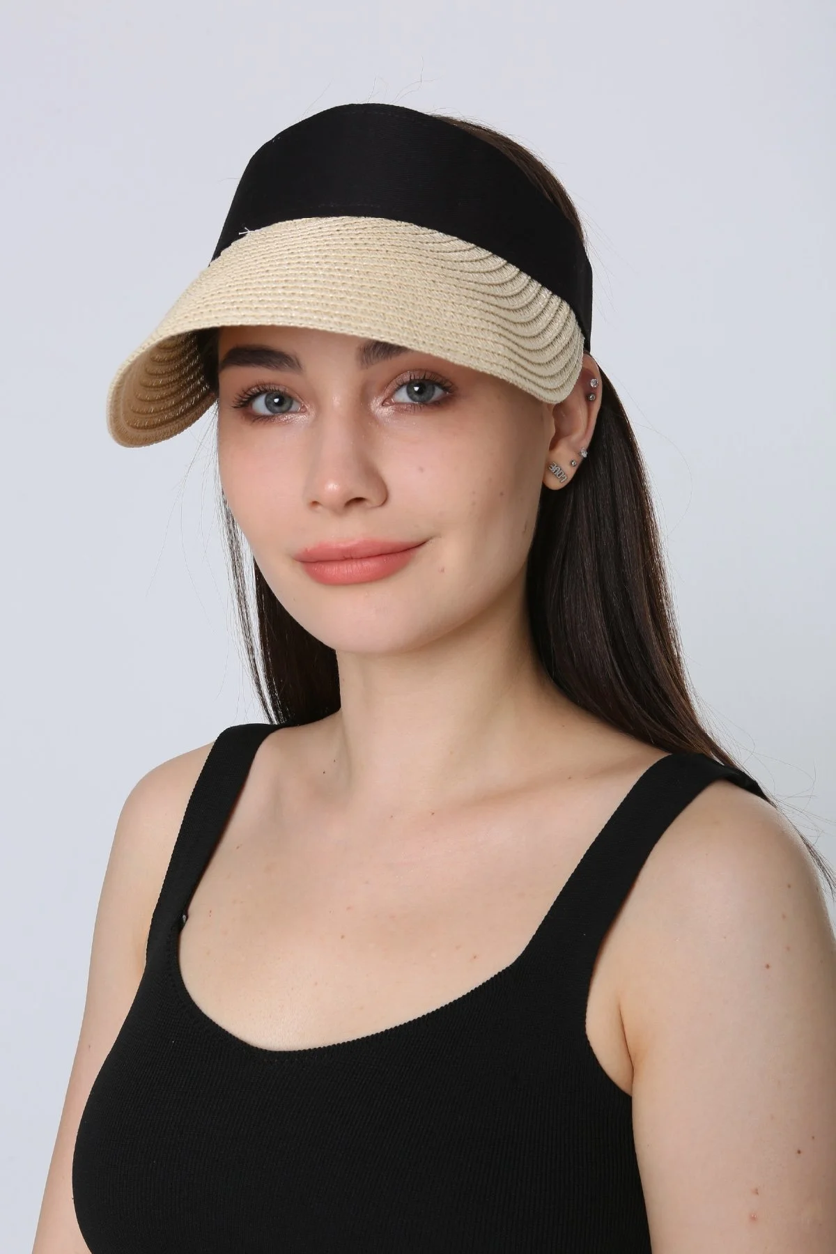 Basic Hasır Vizör Şapka Bej - 2