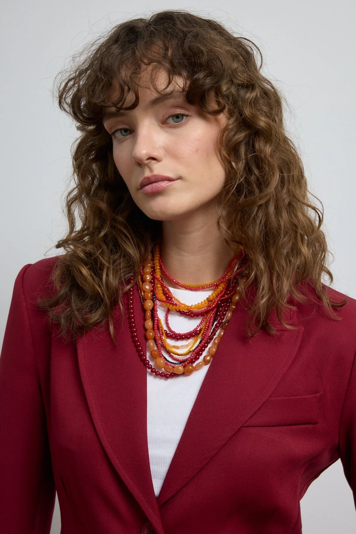 Belden Oturtmalı Premium Blazer Ceket Bordo - 7