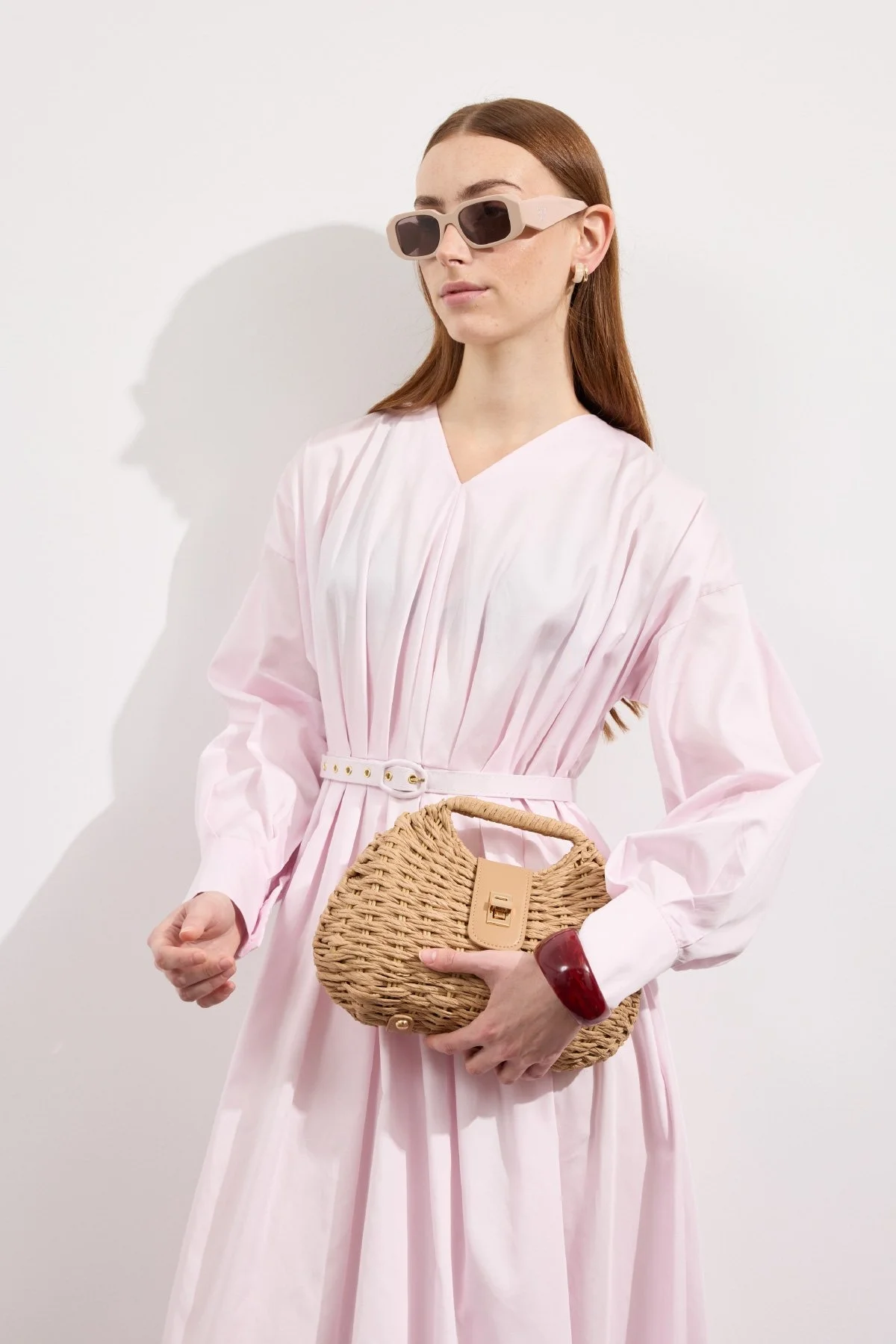 Elenya Hasır Çanta Camel - 2