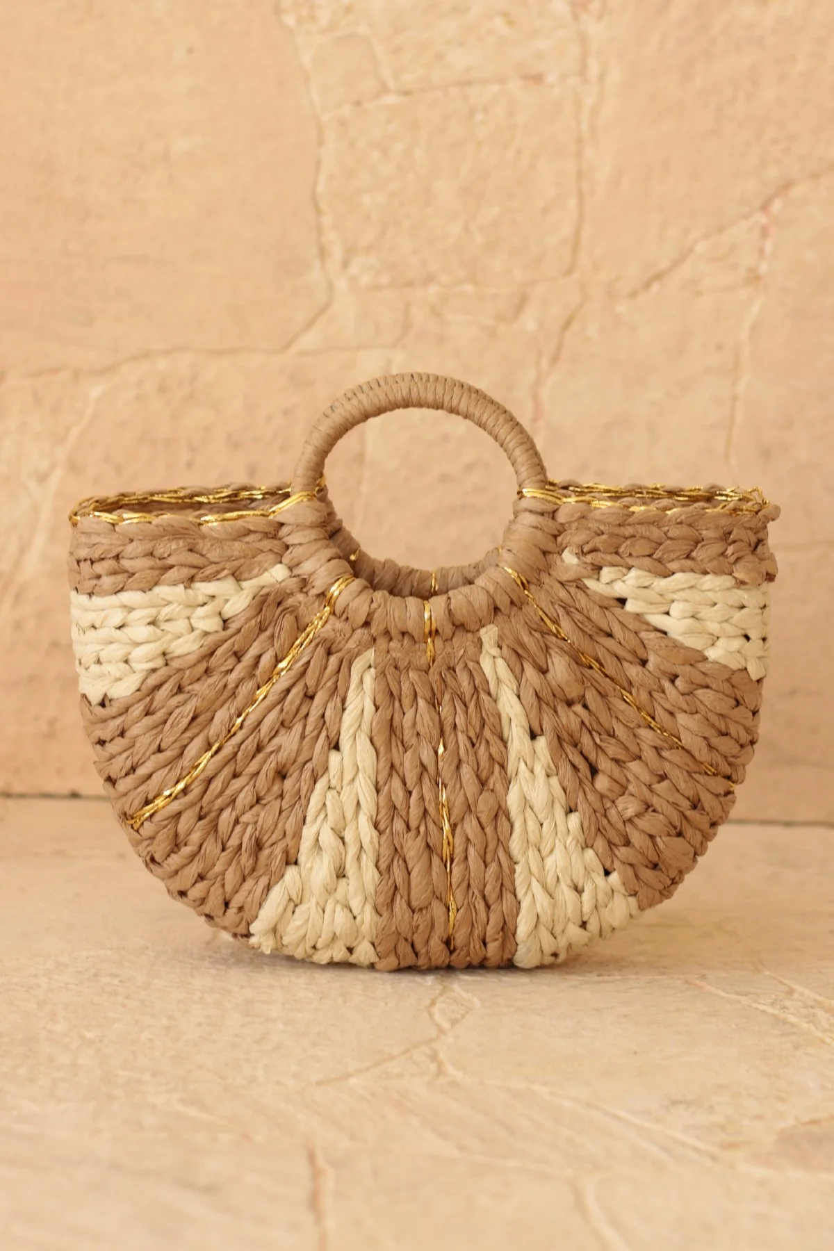 Marea Hasır Çanta Camel Bej - 5