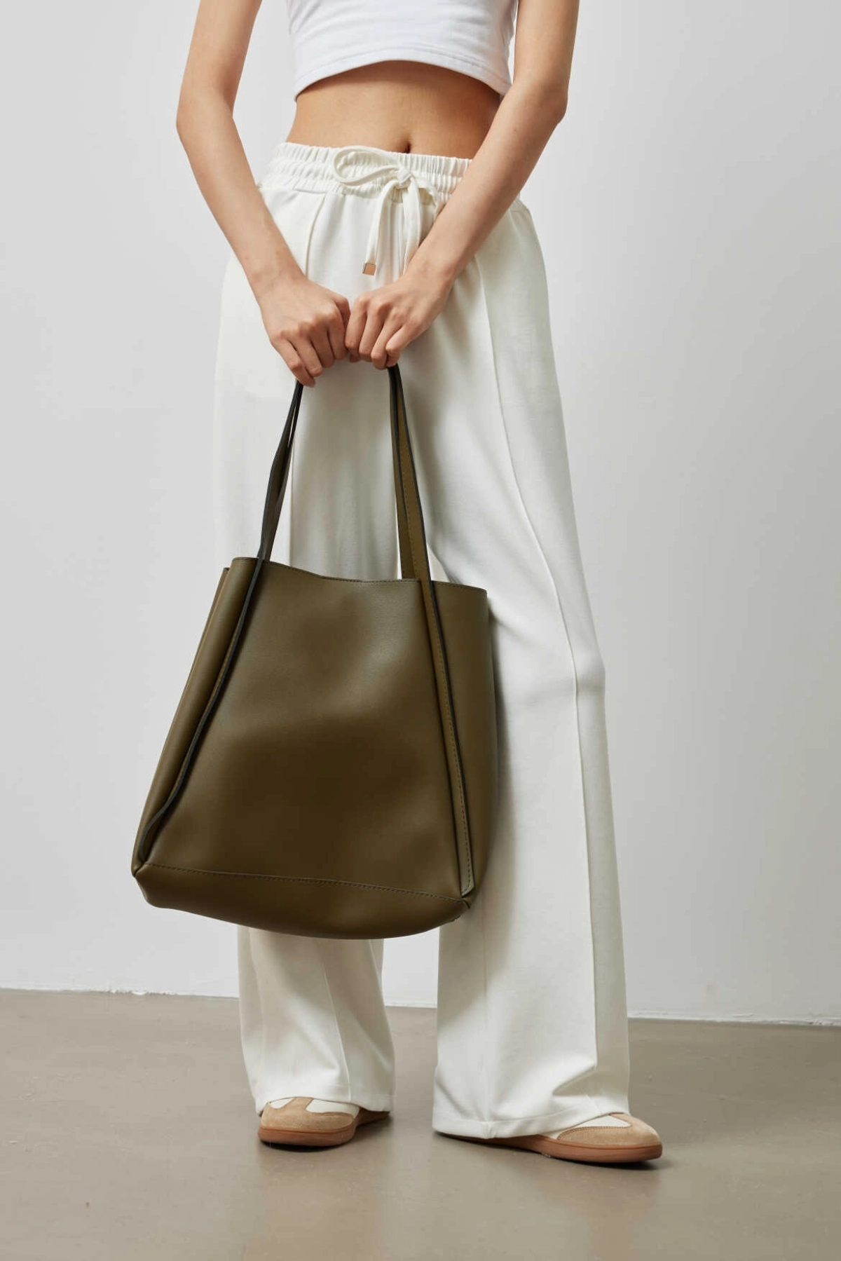 Maxi Shopper Çanta Haki Yeşili - 4