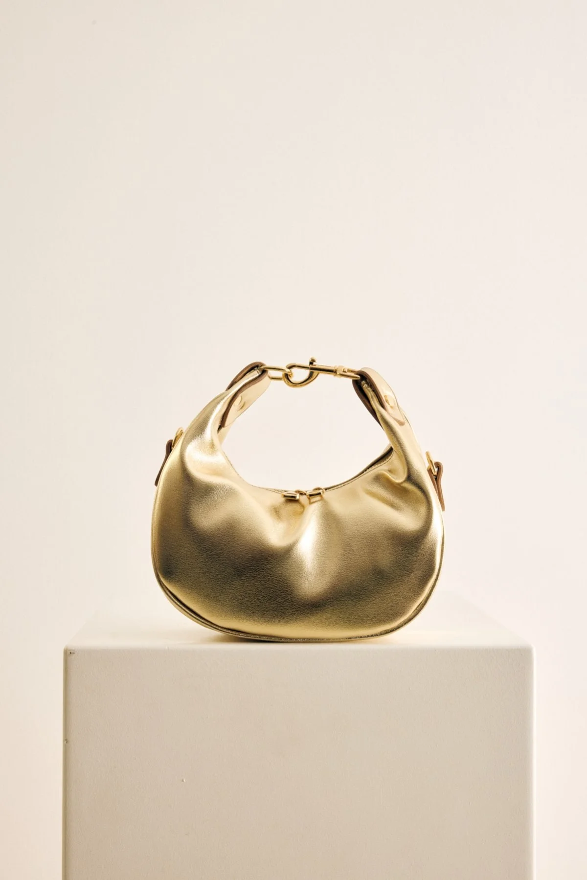 Metal Klipsli Baget Çanta Gold - 1