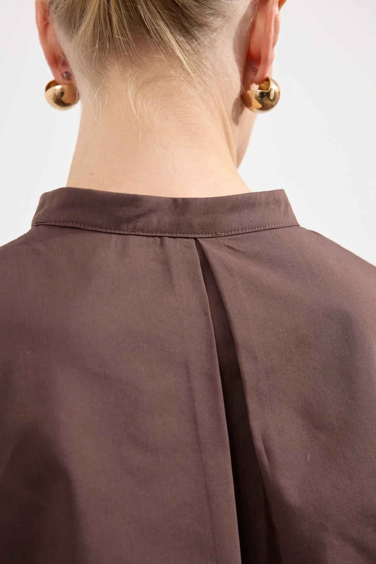 Poplin Trenç Gömlek Acı Kahve - 7