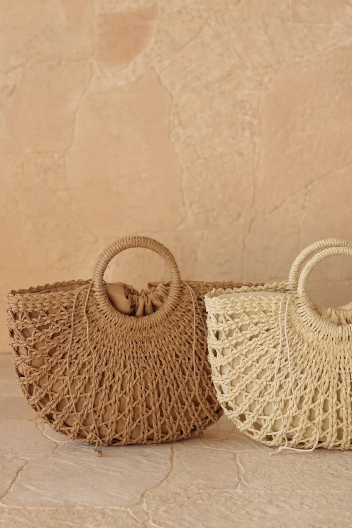 Zenya Hasır Çanta Camel - 3